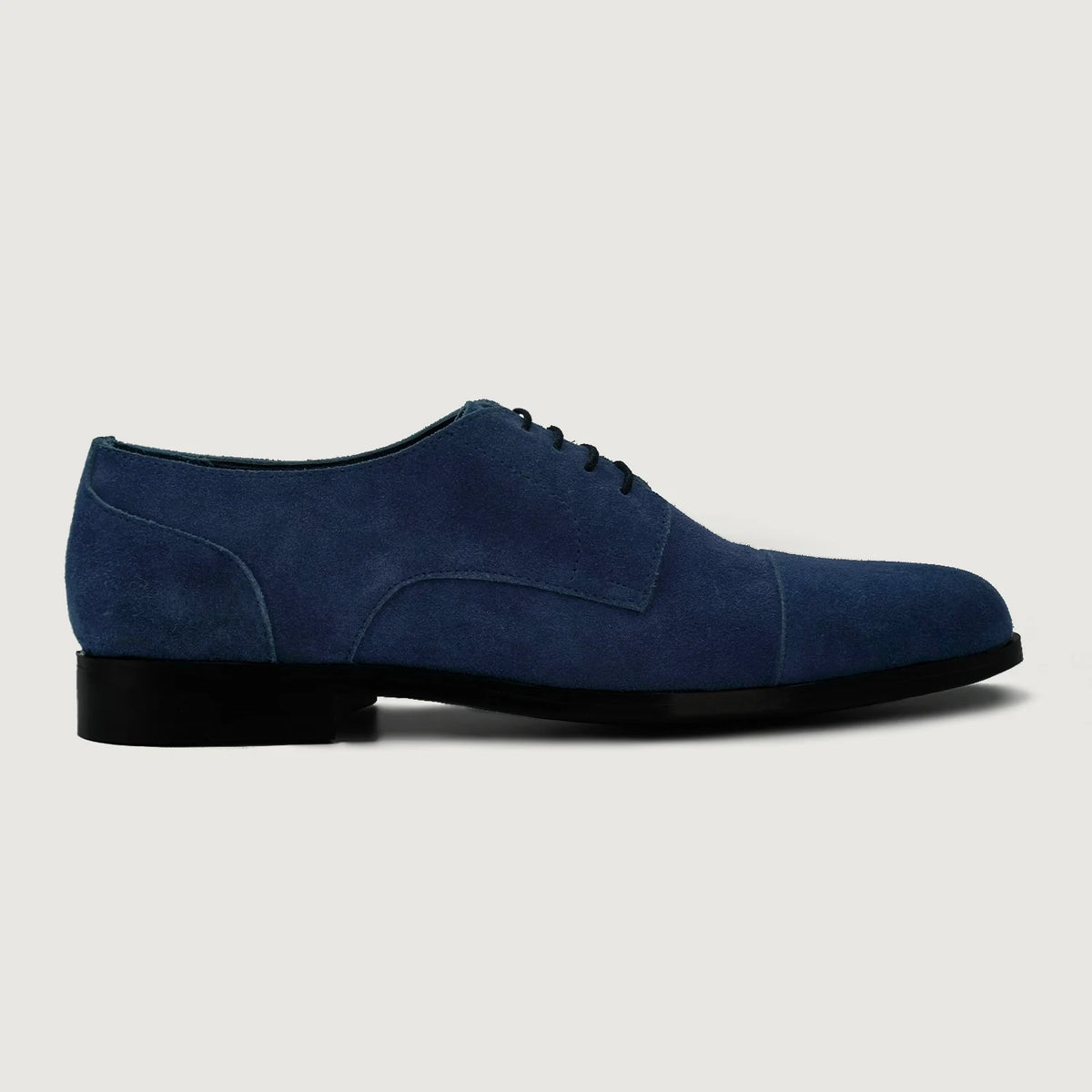 Midnight Blue Goatskin Suede Leather Shoes - Рантовая конструкция Goodyear Welt и носок обуви