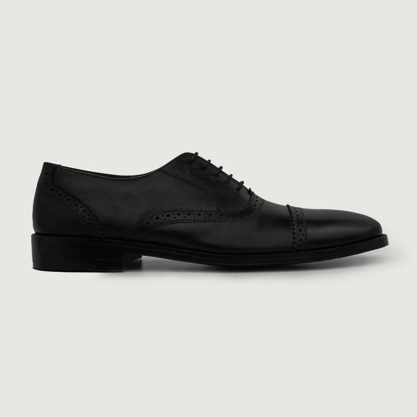 Greyson Brogues Oxford Черный Кожаная обувь для Мужчин
