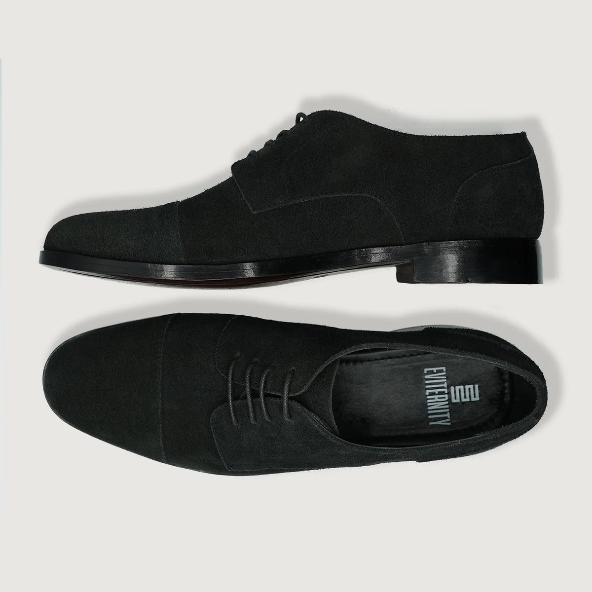 Attorney Derby Черный Suede Кожаная обувь для Мужчин For Men - Усиленный задник и точная двойная строчка