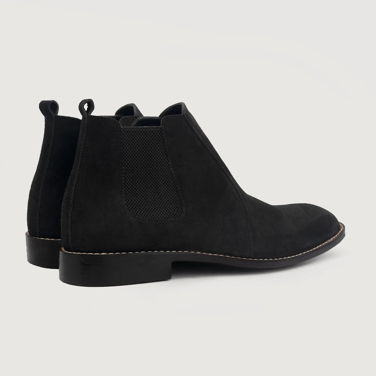 Clarkson Chelsea Черный Suede Кожаные ботинки для Мужчин For Men - Усиленный задник и точная двойная строчка