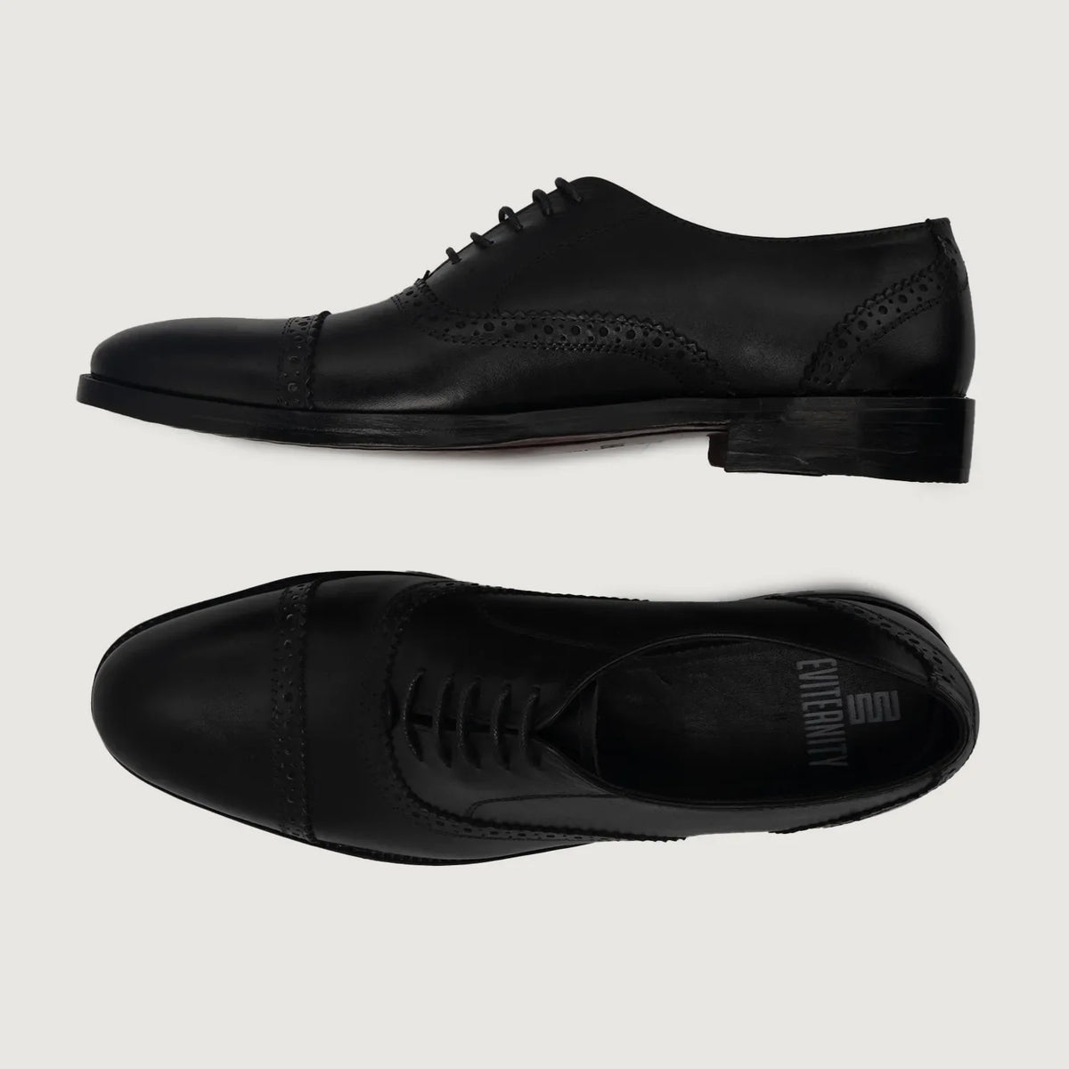 Greyson Brogues Oxford Черный Кожаная обувь для Мужчин For Men - Усиленный задник и точная двойная строчка