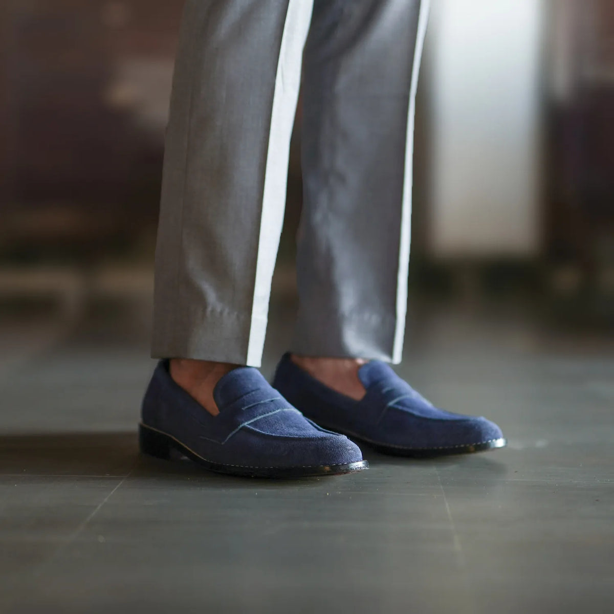 Orlaven Baxton Синий Suede Кожаные лоферы для Мужчин footwear image 9