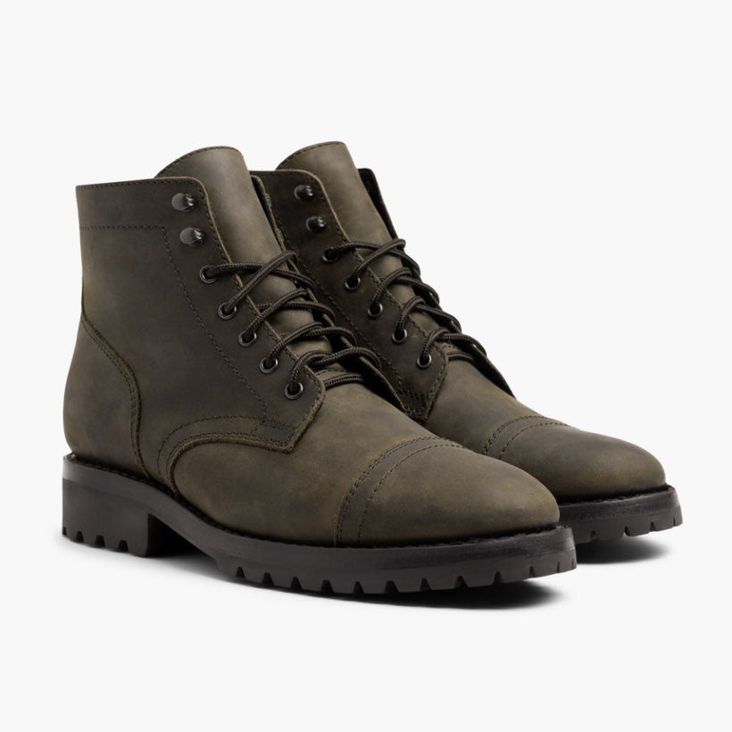 Captain StormKing® Dark Olive Matte Leather Boots мужская