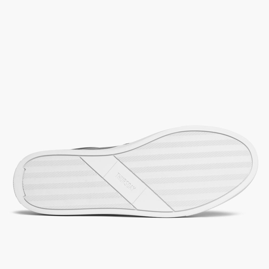 High-Traction Rubber Outsole & Lug Tread Pattern on Court Черный Кожаные кеды для Мужчин
