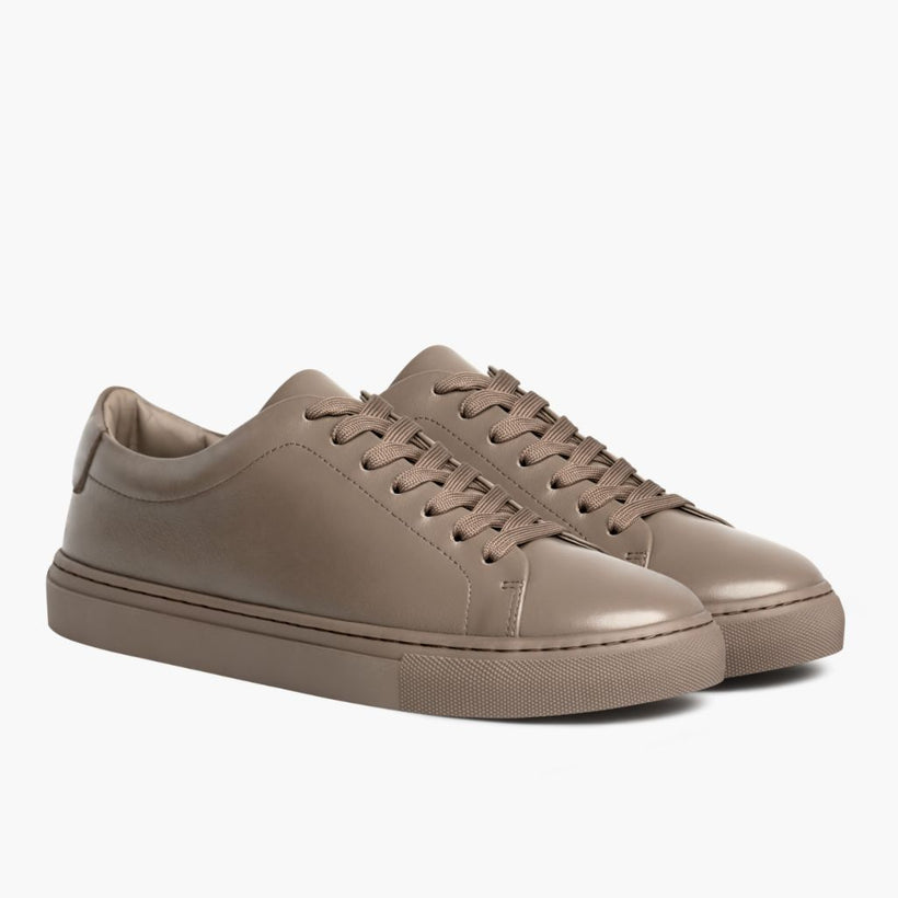 Encore Taupe Leather Sneakers женская