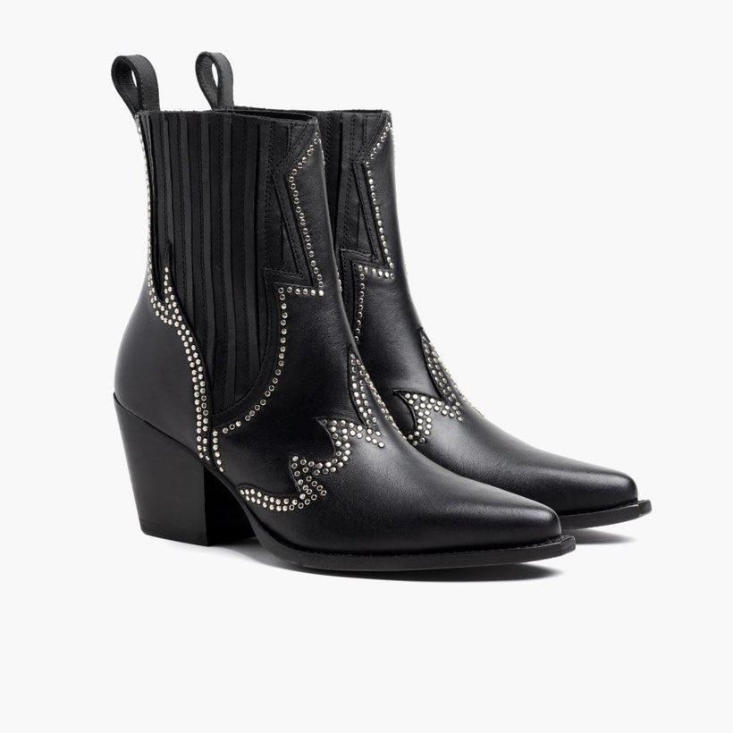 Icon Черная Leather Boots женская
