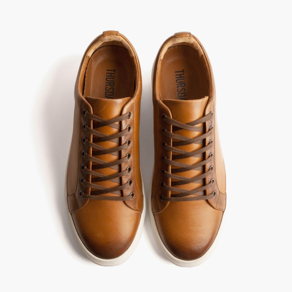 Premier Low Top Toffee Кожаные кеды для Мужчин For Men - Усиленный задник и точная двойная строчка