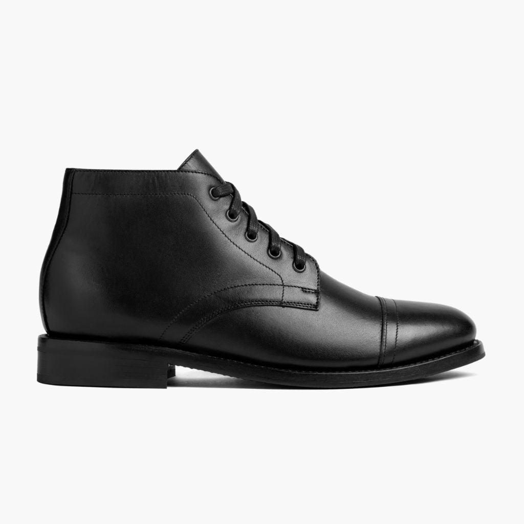 Black Full-Grain leather Boots - Рантовая конструкция Goodyear Welt и носок обуви