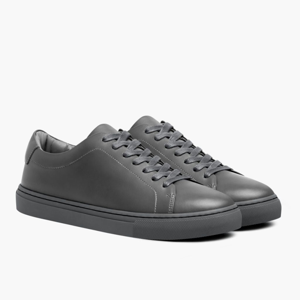 Encore Steel Grey Кожаные кеды для Мужчин in Grey Full-Grain Leather - Вид сбоку | Купить в официальном онлайн-магазине