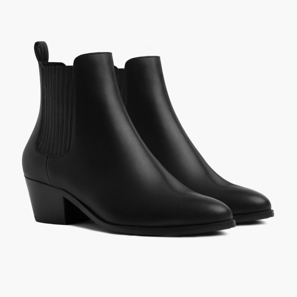 Black Full-Grain leather Boots - Рантовая конструкция Goodyear Welt и носок обуви