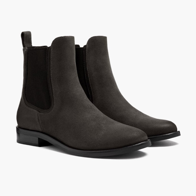 Duchess Shadow Grey Leather Boots женская