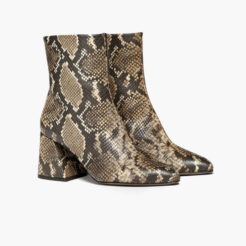 Heartbreaker Snake Print Кожаные ботинки для Женщин