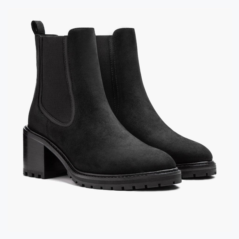 Knockout Черная Matte Leather Boots женская