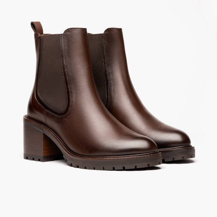 Knockout Chocolate Leather Boots женская