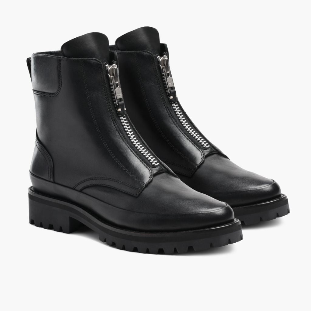 Black Full-Grain leather Boots - Рантовая конструкция Goodyear Welt и носок обуви