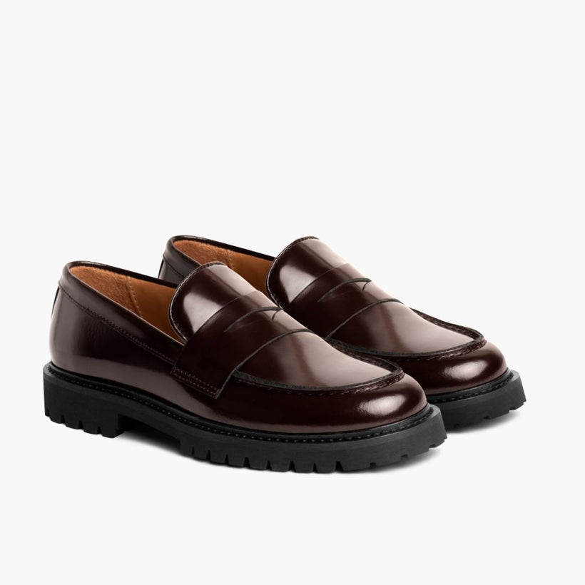 Penny Burgundy Leather Boots женская