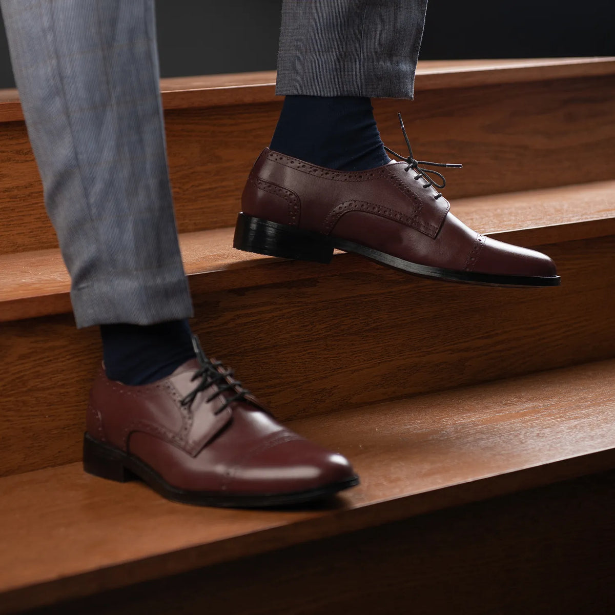 Orlaven Dirk Brogues Derby Бордовый Кожаная обувь для Мужчин footwear image 10