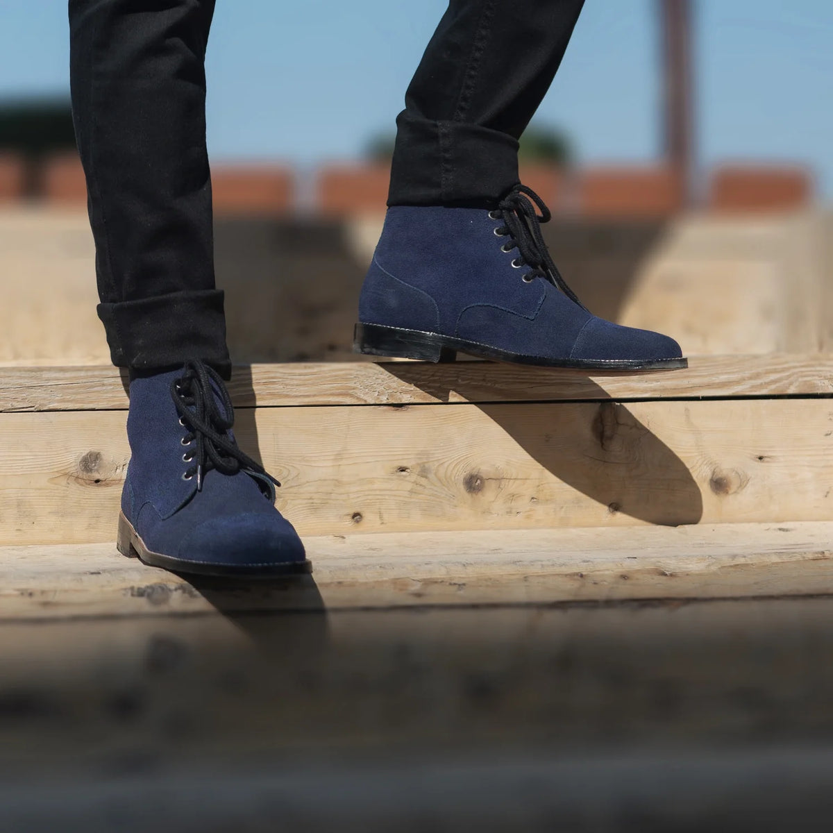 Orlaven Knight Derby Midnight Синий Suede Кожаные ботинки для Мужчин footwear image 10
