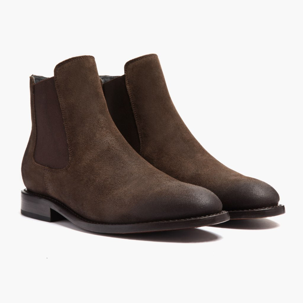 Cavalier Dark Коричневый Кожаные ботинки для Мужчин in Dark Brown Full-Grain Leather - Вид сбоку | Купить в официальном онлайн-магазине