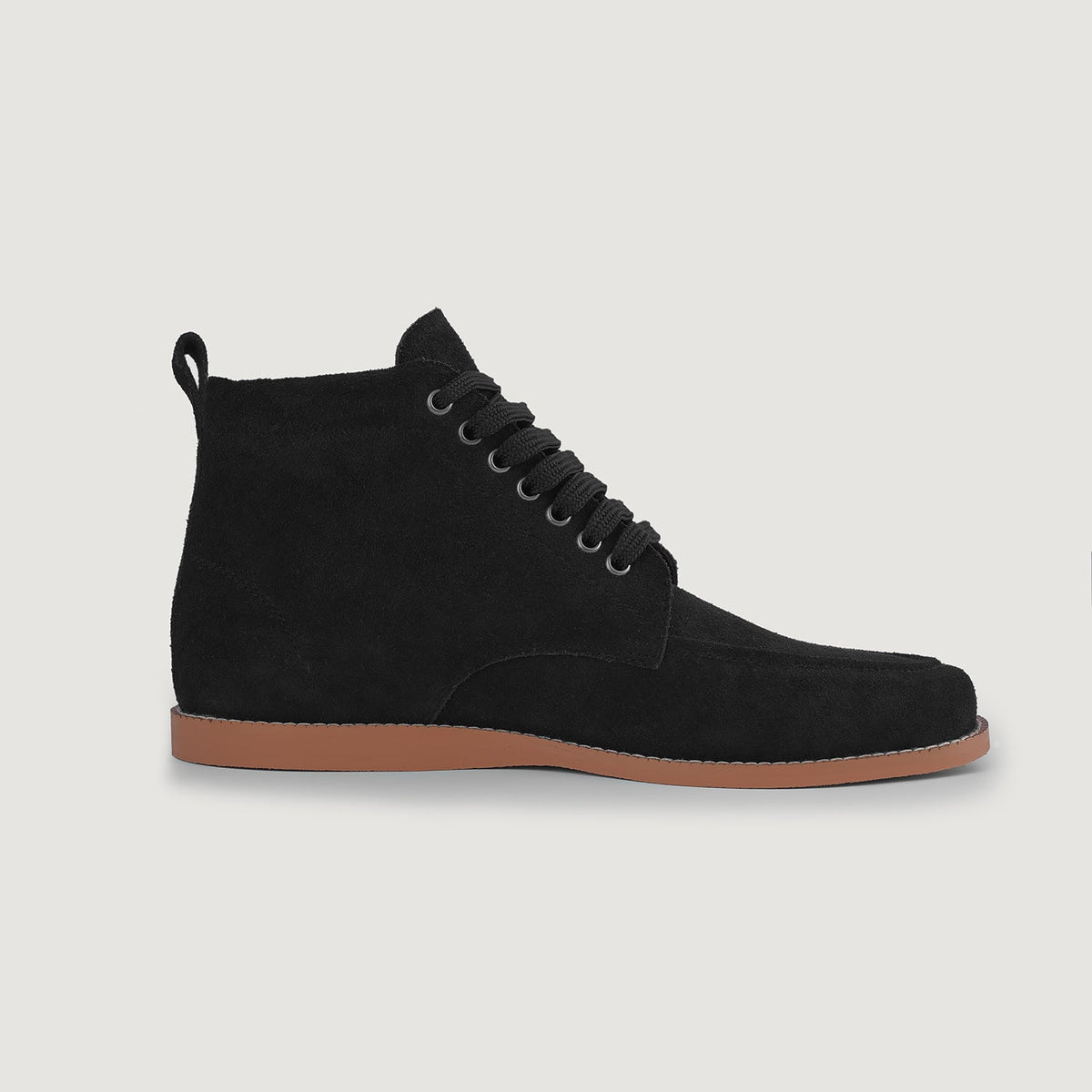 Black Goatskin Suede Leather Boots - Рантовая конструкция Goodyear Welt и носок обуви