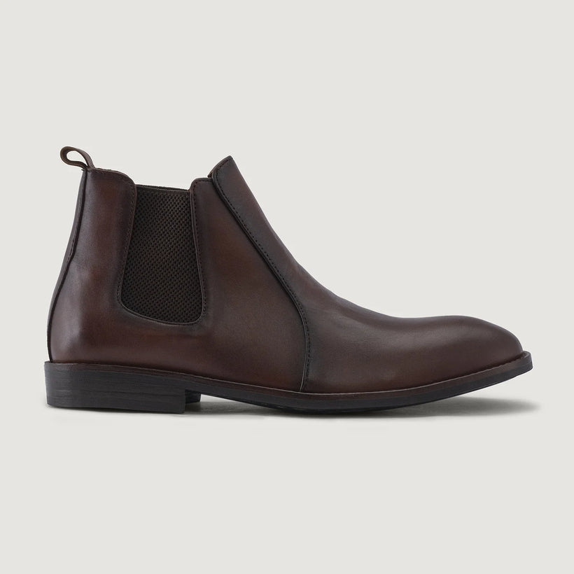 Clarkson Chelsea Коричневая Burnished Leather Boots - StudGuard мужская
