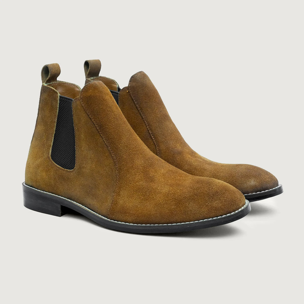 Clarkson Chelsea Коричневый Suede Кожаные ботинки - StudGuard для Мужчин in Brown Goatskin Suede - Вид сбоку | Купить в официальном онлайн-магазине
