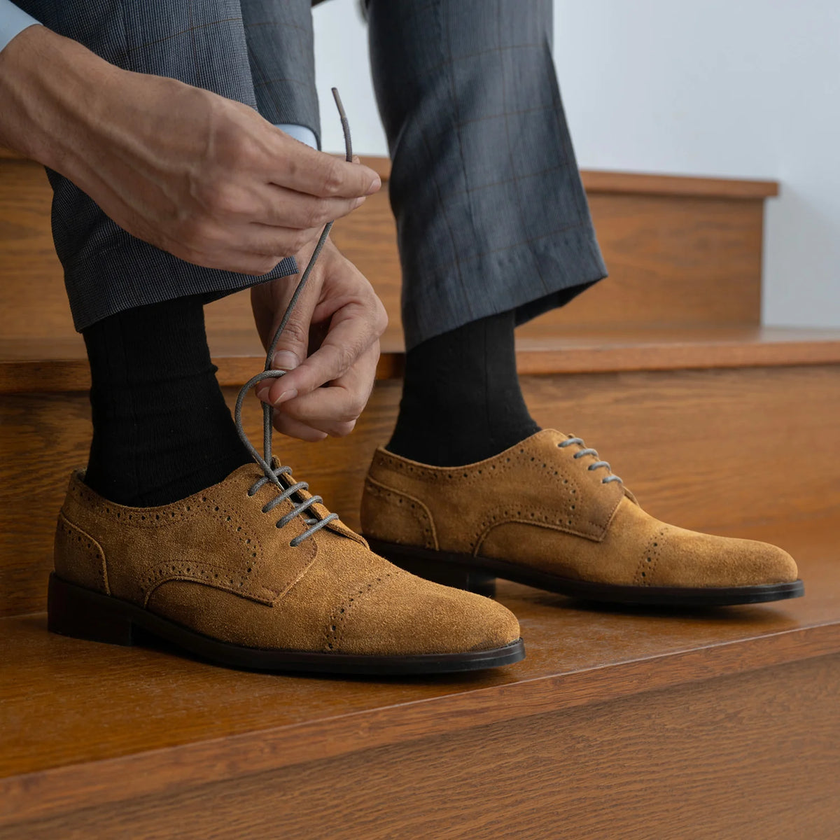 Orlaven Dirk Brogues Derby Коричневый Suede Кожаная обувь - StudGuard для Мужчин footwear image 10
