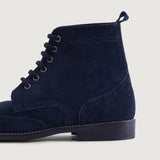 Authentic Goatskin Suede Grain Texture & Heavy-Duty Seam Stitching Detail