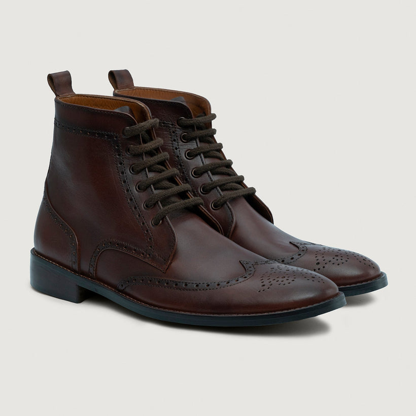 Duster Brogues Derby Коричневая Burnished Leather Boots - StudGuard мужская