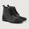 Knight Derby Grey & Черный Кожаные ботинки - StudGuard для Мужчин