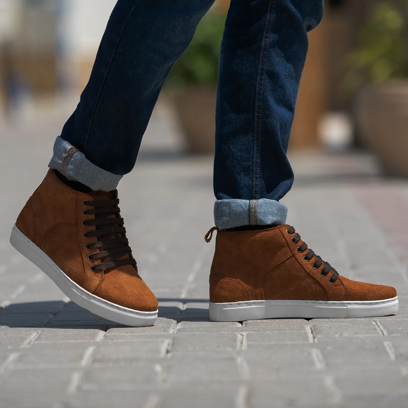 Marty High Top Коричневый Suede Кожаные кеды для Мужчин