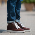 Marty High Top Бордовый Кожаные кеды для Мужчин