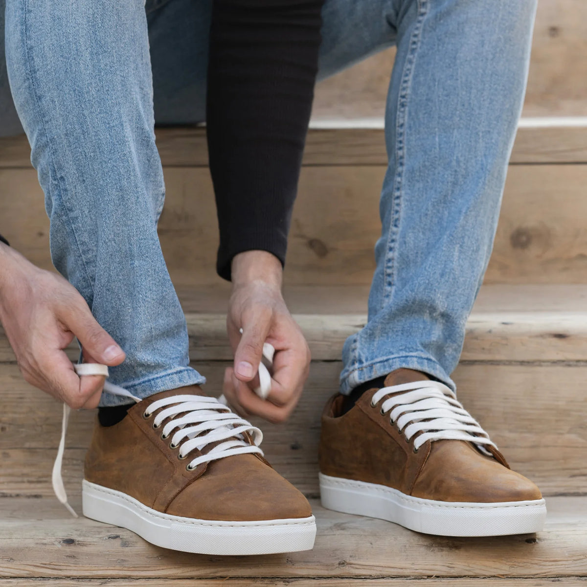 Orlaven Murphy Low Top Burnt Copper Pullup Кожаные кеды для Мужчин footwear image 10