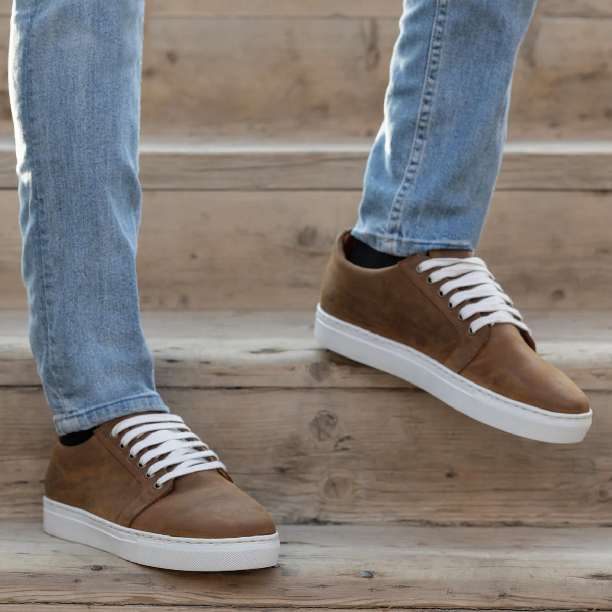 Orlaven Murphy Low Top Burnt Copper Pullup Кожаные кеды для Мужчин footwear image 9