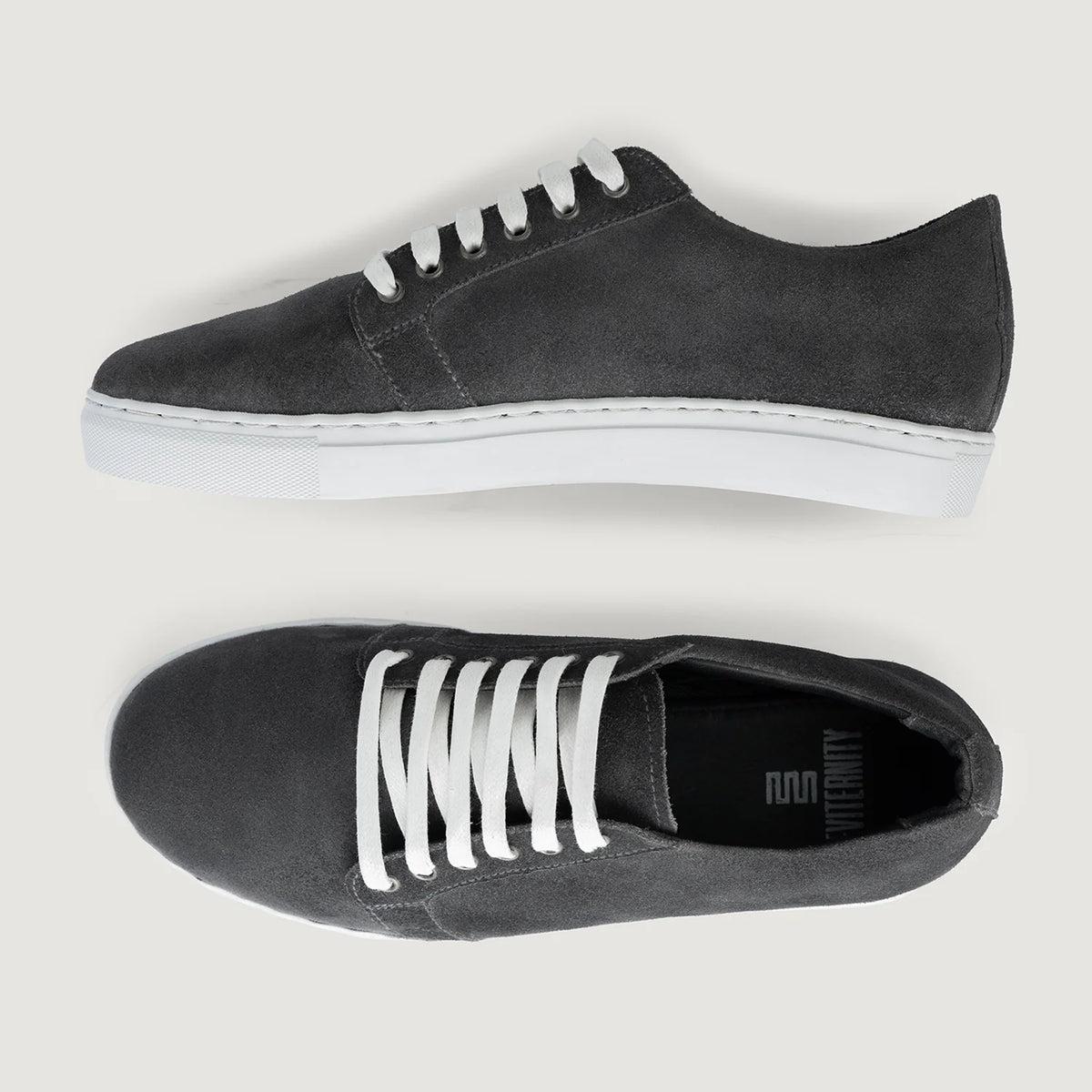 Murphy Low Top Grey Suede Кожаные кеды для Мужчин For Men - Усиленный задник и точная двойная строчка