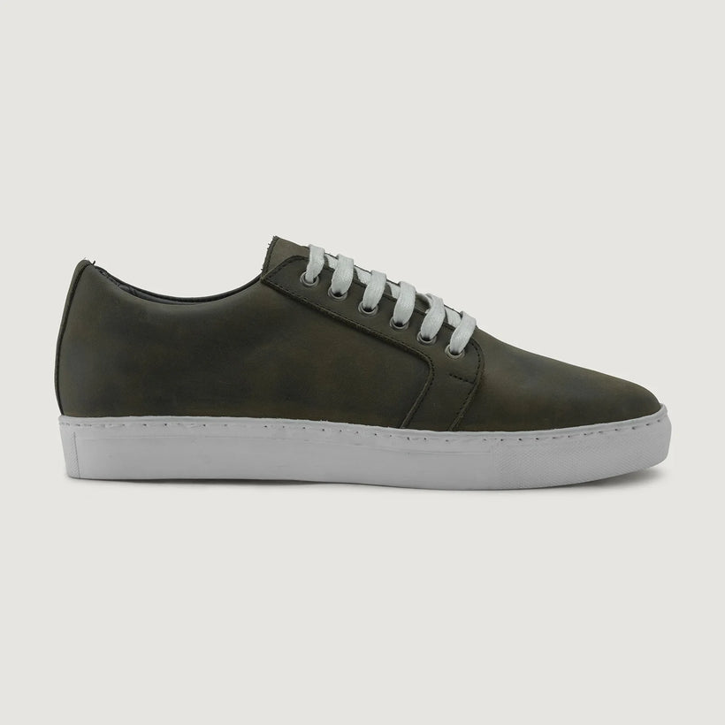 Murphy Low Top Olive Pullup Кожаные кеды для Мужчин