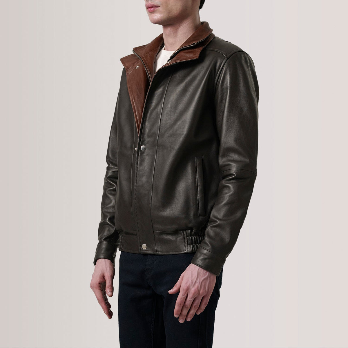 Alfred Leather Bomber Jacket – alternate product view 3