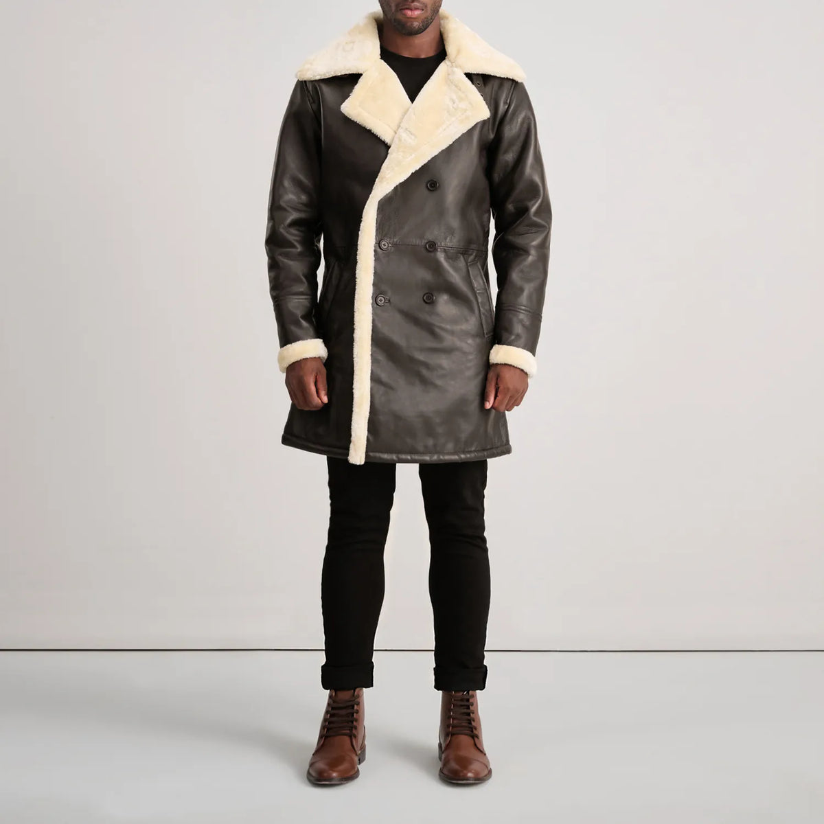 
Charles Кожаное пальто Коричневый Shearling Кожаное пальто для Мужчин – alternate product view 3