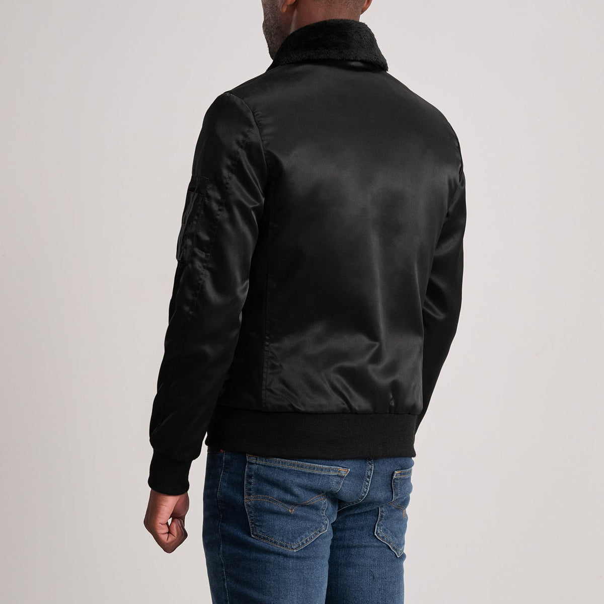 Authentic Satin Grain Texture & Heavy-Duty Seam Stitching Detail