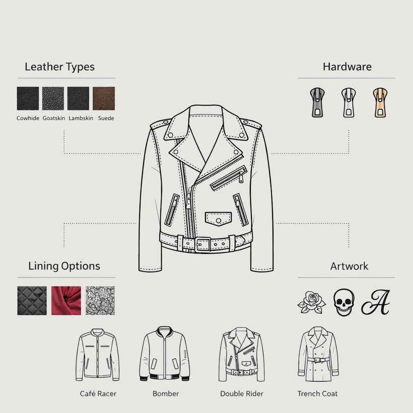 Design Your Own Кожаная куртка для Женщин