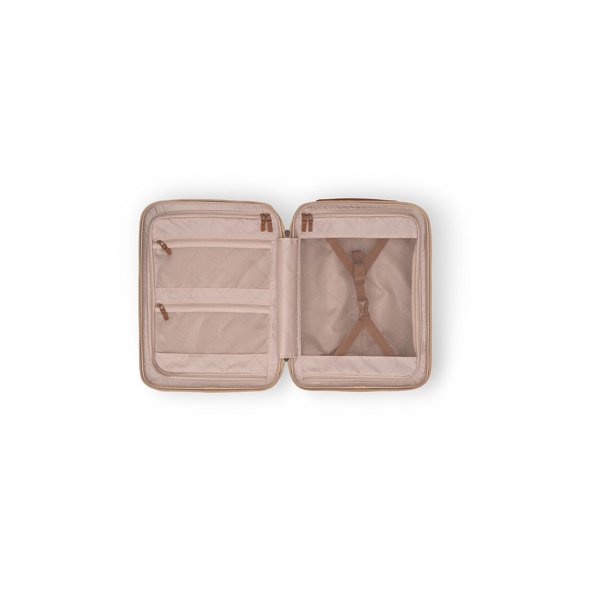 
Крупный план деталей of Classic Collar & Heavy-Duty Zipper Hardware on Hand Luggage Suitcase Front Pocket Zuna для Женщин для Женщин