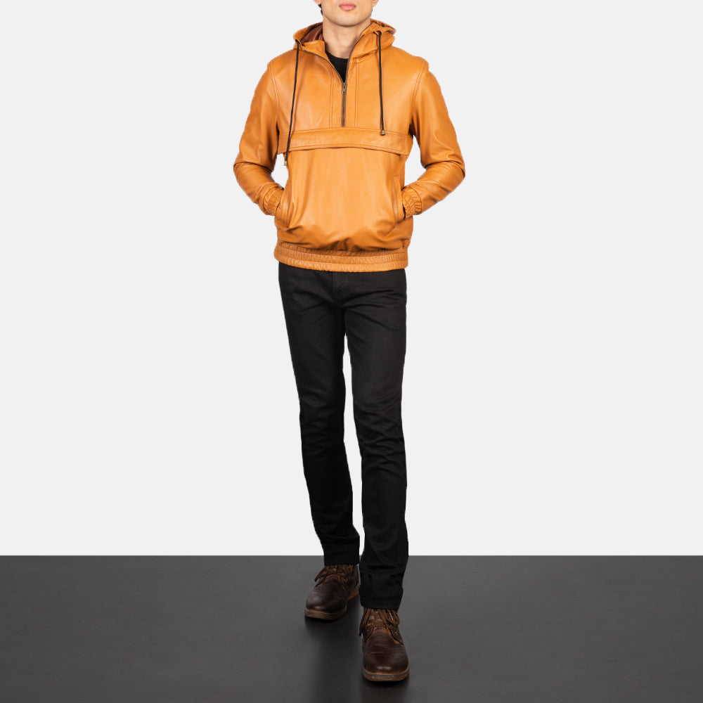 
Kenton Hooded Кожаная куртка для Мужчин – alternate product view 3