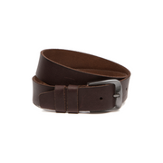 
Solid Antique Brass Hardware & Heavy-Duty Dual Zipper Detail on Copper Цельнозерновая кожа Belt для Мужчин
