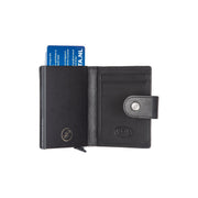 
Classic 100% Full-Grain Leather Card Holder - Вид сзади с усиленными кожаными ремнями и прострочкой