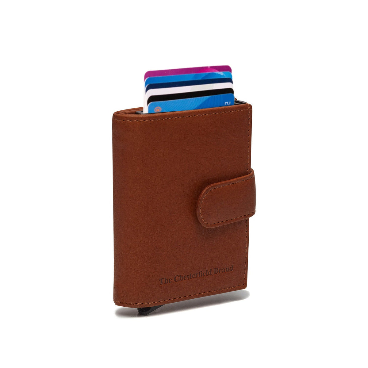 
Cognac Leather Card Holder Leipzig, front view
