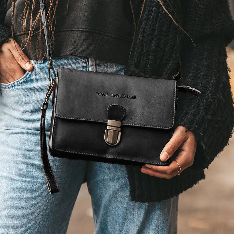 Lucca Full-Grain Leather Crossbody Bag женская