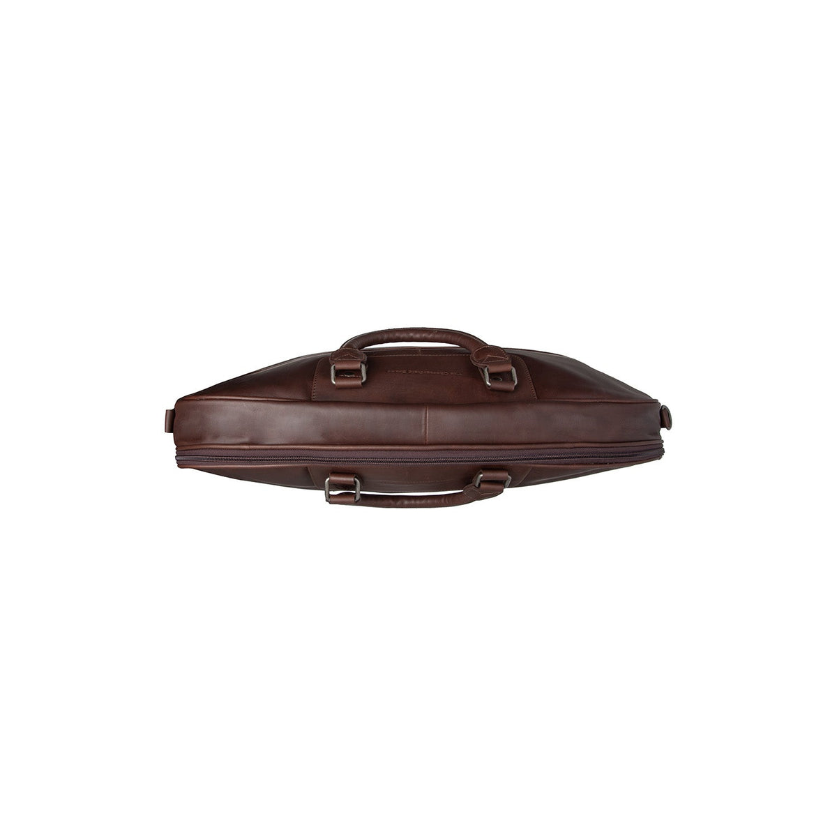 
Крупный план деталей of Classic Collar & Heavy-Duty Zipper Hardware on Leather Garment Bag Josh