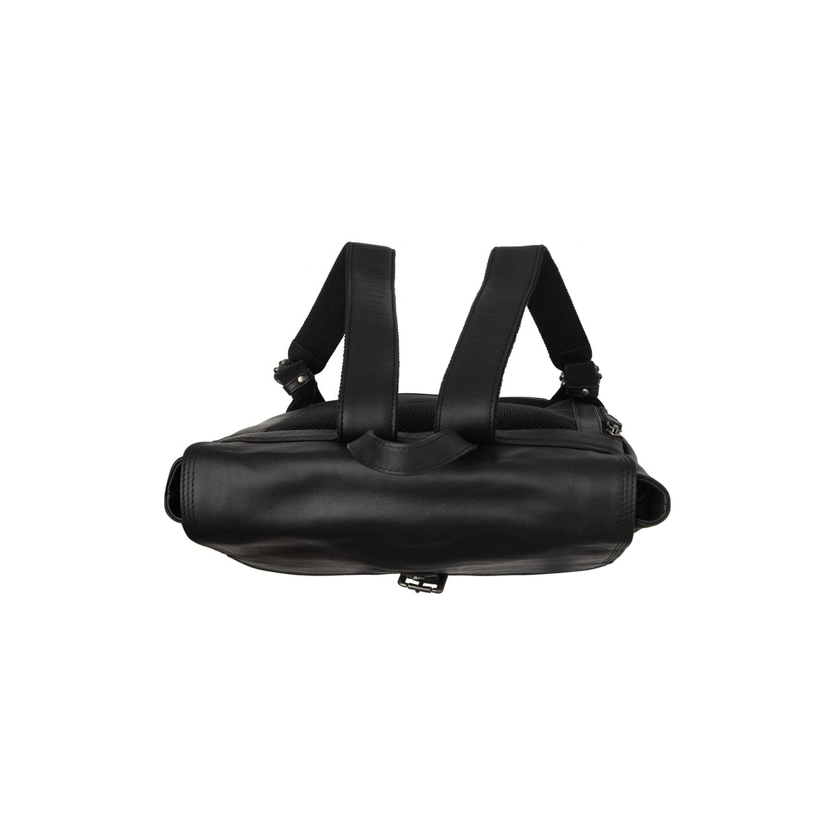 Classic 100% Full-Grain leather Backpack - Вид сзади с усиленными кожаными ремнями и прострочкой