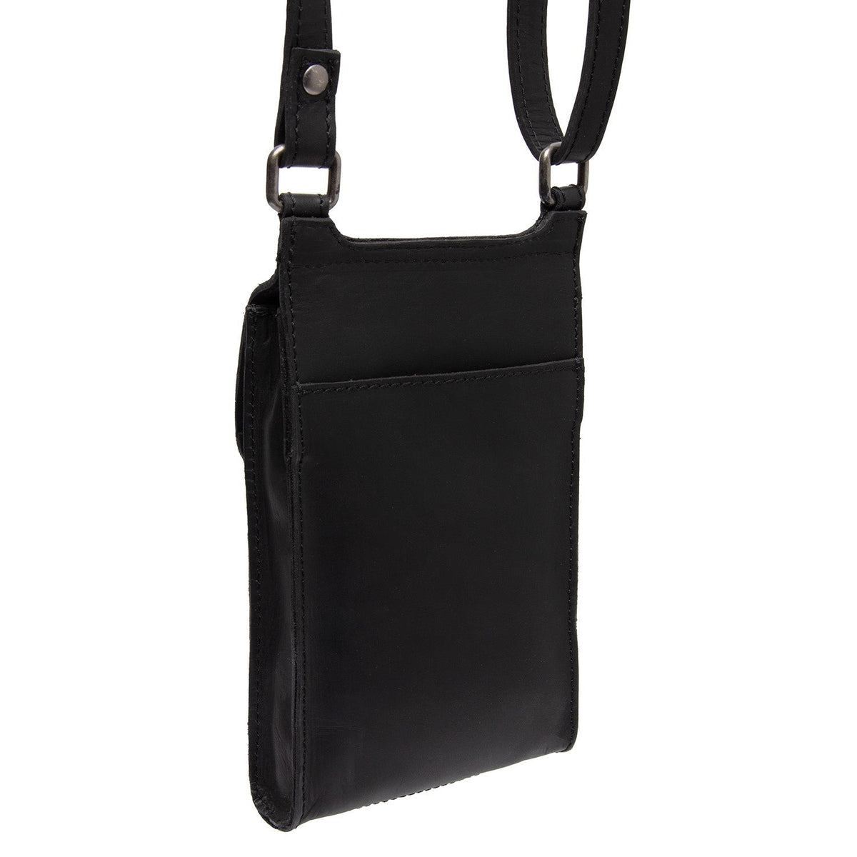 
Tailored Rib Cuffs & Hem Craftsmanship Construction Detail on Nebra Цельнозерновая кожа Phone Bag