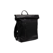 Liverpool Full-Grain Leather Roll-top Backpack in Classic 100% Full-Grain Leather - Full Exterior Front Profile View | Buy Online